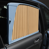 Car Window Sun Shade with Sliding Track, UV Protection and Heat Insulation Curtain for Vehicle