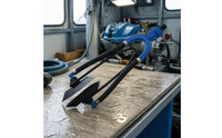 U-Shaped Frame Outboard Engine Flusher Rubber Tubes Two-tubeTube Engine Flusher Clamped Pads Marine Maintenance Tool Blue