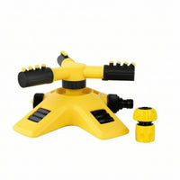 Water Sprinkler with Connector 360-Degree Automatic Sprinkler for Garden, Lawn