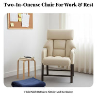Foldable Design transformable Sleeper Chair Reclining Function Recliner Space Saving Multifunctional Seating Adjustable spinerest for off-whiteice Workers, Apartment Dwellers, Homeowners, Dormitory, Bedroom, Balcony
