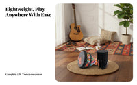 Lightweight African Djembe Easy to Learn Rope-Tuned Djembe Portable Percussion Instrument Rich Resonant Sound for Beginners, Adults, Musicians