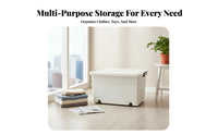 Rolling Storage container with Lid Large Capacity Home Organization Thickened Design