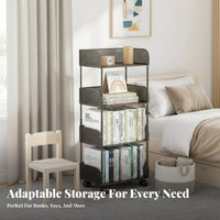 Multi-Tier Shelving Multi-Tier with Wheels Space Saving Bookshelf High Capacity