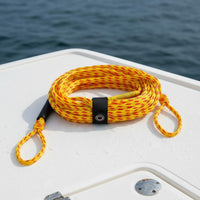 1-3 Passenger Towable Tube Rope 6000 Tensile Strength 60ft Buoyant Boat Tow Rope 16 Strand Construction Boating Line for Family, Tubing, Wakeboarding
