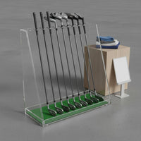 Acrylic Golf Club Rack Easy to Clean Transparent Club Holder Thick Board Golf Storage Stand for Indoor