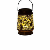 Waterproof Hummingbird Solar Lantern Warm Light Hummingbird Garden Lantern for Patio