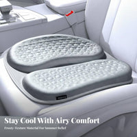 All-Season Use Silic Single Car Seat Mat Anti-Slip Cooling Gel Seat Cushion Easy to Clean for Office Workers Women, Truck, Home