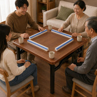 Mahjong Table Multi-Use Rectangular Game Table Rounded Corners Home Furniture