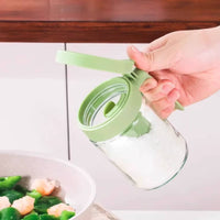 Moisture-Proof Glass Seasoning Jar Airtight Seal Glass Seasoning Jar Food-Grade Material Seasoning Container with Spoon Easy to Clean