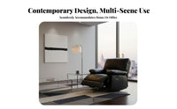 Full Recline Home Theater Seat Adjustable spine supportrest Pushrear Recliner stretchable Footrest Single Sofa Plush Cushioning for Seniors, Movie Lovers, Adults, Living Room, Office, Bedroom