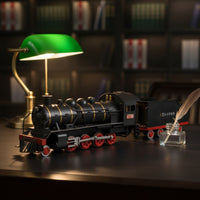 Steam Railway ModelHandmade Vintage Train Ornament Industrial Influenced Metal Locomotive Model for Home Decoration