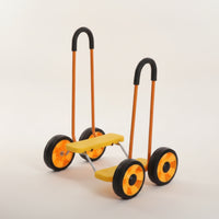 Metal-Frame Foot Pedal Car with Rubber Wheels Four-Wheel Balance Foam-Grip Toy Car-Grip Push-Along Gross-Motor for Playroom