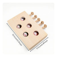 Interactive Cat Puzzle Box Toy Wooden Interactive Cat Puzzle Toy Indoor for Cats, Apartment