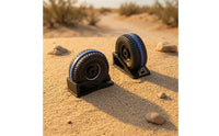 1/64 Scale Bed Mount Spare Tire Carrier Black Pickup Bed Spare Tire Rack Blue Accent Stripe Away-Road Model Accessory