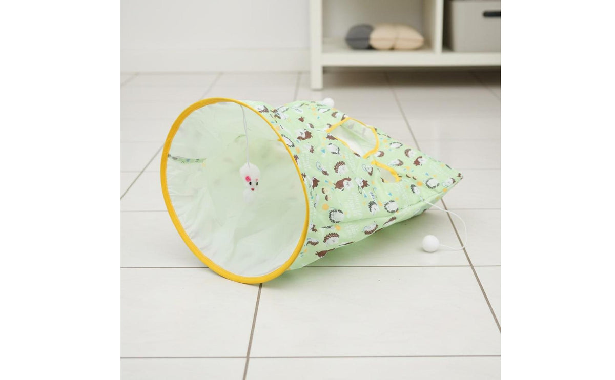 Cat Play Tunnel Space-Saving Foldable Cat Tunnel Bag for Indoor, Cats, Kittens