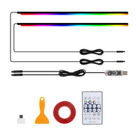 Plug and Play Interior Car Led Strip Lights RGB Car Interior Light with App Control Multicolor Ambient Light Kit with Handheld Controller Dynamic for Drivers, Dashboard, Door Trim, Footwell