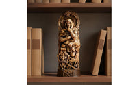 Viking God Statue Vintage Finish Mythological Resin Sculpture Northern European Mythology Idol Flat Base Resin Pagan Altar