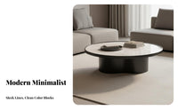 Round Pedestal Table Italian-Inspired Circular Table with Sculptural Base Modern Aesthetic Easy to Clean for Lounge Area