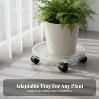 Plant Pot Mover with Wheels Rotating Casters Plant Cart Pot Base for Gardeners, Seniors, Indoor, Garden