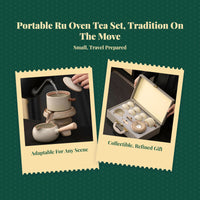 Ru Kiln Ceramic Teapot Automatic Gongfu Tea Set Mill Design