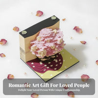 Creative Design Paper Carving Notepad Artistic Ornament 3D Art Notepad With Display Case for Couples, Students, Study Room, Bedroom, School