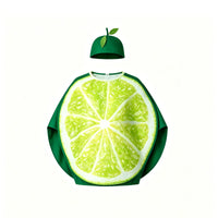 Lime Costume One-Size-Fits-Most Lime Outfit with Hat Cape-Style for Cosplayers