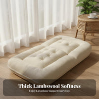 Full Body Support Human Dog Bed High-Rebound Foam Filling Human Sized Dog Bed Ergonomic Design Soft Tatami Sofa Chair Sturdy Frame for Students, Adults, Bedroom, Balcony, Rest Ping, Dorm Room