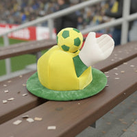 Internationals Soccer Tournament Fan Hat Soft Knitted Sponge Football Cheer Hat Lightweight Cap for Sports Events, Watch Parties, Stage Shows