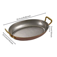Oval Serving Plate with Handles Classic Serving Platter with Handles Heavy-Duty Handled Metal Platter for Food Stylists, Buffet, Catering