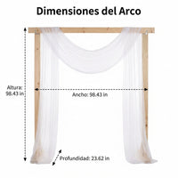 Square Wooden Arch for Wedding, Backdrop Support for Rituals and Photos, Rustic Garden and Event Decoration, Easy Assembly