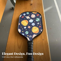 Pickleball Racket Cushioned Hold Fiberglass Pickleball Paddle Hexagonal Grid Center Paddle Lightweight Enlarged Sweet Area
