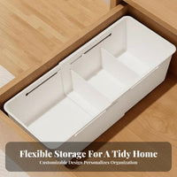 6 Pieces Adjustable modular divider personalizedizable Layout Drawer Organizer