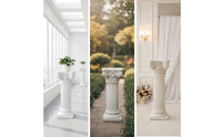 Roman Pedestal Stable Pedestal with Fluted Shaft Classical Column for Wedding Decorators, Event Planners