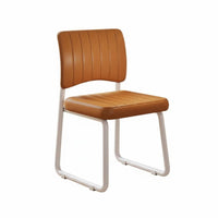 Comfortable Cushion Upholstered Vanity Chair with Back Ergonomic Design Upholstered Sled Base Chair Wide Backrest Household Furniture Strong Support for Students, Home Office Workers, Adults, Bedroom, Study Room, Small Areas