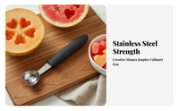 Fruit Sphere Er Versatile Stainless Steel Fruit Sphere Er Double-Ended Fruit Sphere Er Easy Spoon Ing Water Fruit Sphere Spoon