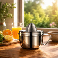 Stainless Steel Lemon Juicer Food Grade Orange Juice Press Heavy Duty Handheld Fruit Press