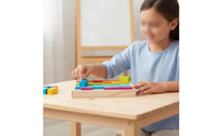 Hands-On Learning Wooden Fraction Strips Color Recognition Colored Counting Sticks Montessori Math Game for Preschoolers, Kindergarteners, Toddlers, Classroom, Homeschool, Playroom