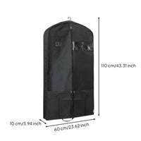 Garment Cover with Pockets Zippered Garment Bag with Pockets Suit Bag with Handles Travel-Friendly Foldable for Travelers