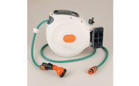 Automatic Wall-Mounted Retractable Hose Reel Space-Saving Garden Hose Reel with Swivel Bracket for Gardeners, Homeowners, Yard, Patio