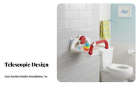 Extendable Basin Holder Drill Installation Wall-Mounted Utility Holder Space-Saving Washroom Organizer for Renters, Adults, Washroom, Laundry Room