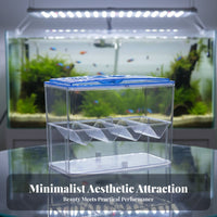 Acrylic Aquatic Creature Breeding Box Fry Protection Aquatic Creature Breeding Box Aquatic Habitat Breeder Container Vented Lid