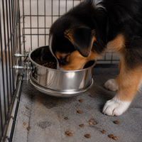 Pet Stainless Steel Hanging Bowl for Cages - Anti-Tip Food and Water Feeder