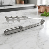 Stainless Steel Watermelon Cutter Handheld Watermelon Cutter Comfortable Grip Melon Cutter with Prongs Rust-Resistant for Home Cooks, Hosts, Kitchen, Picnics, Parties