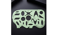8 Pieces Accurate Geometric Drawing Templates Accurate Measuring Templates Metric Geometry Template Green for Students, Architects, Designers, School, Office, Desk