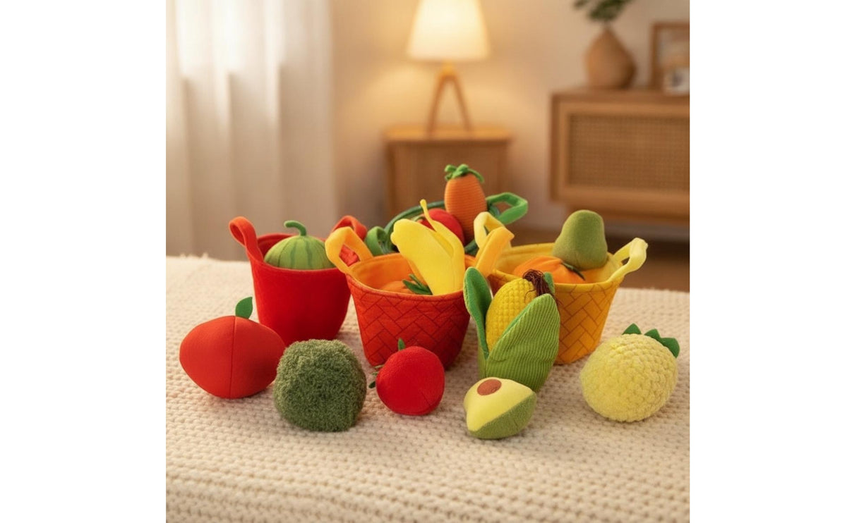 Soft Playhouse Portable Textile Activity Set Sensory Soft Toy with Handle for Young Children, Travel