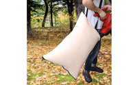 Replacement White Sack Textile Bag Zipper Closure Adjustable Shoulder Strap