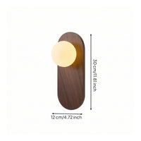 Globe Wall Lamp Three-Tone Sconce with Globe Shade Decorative for Hallway