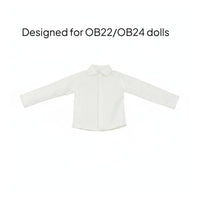 Casual Design Long Sleeve Doll Shirt Easy to Match Short Sleeve Doll Shirt Versatile Toy Clothing Peter Pan Collar for Collection Display, Photo Props