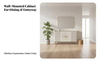 Large Capacity Hallway Storage Sideboard Multi-Functional Modern Entryway Console Space-Saving Hidden Shoe Storage Cabinet Long-Lasting Construction for Apartment Dwellers, Homeowners, Design Enthusiasts, Foyer, Mudroom, Living Room, Bedroom