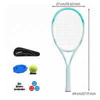 Wrapped Handle Training Tennis Racket Grip Tape Tennis Practice Racket Carry Bag Included Optimal Hitting Zone Practice